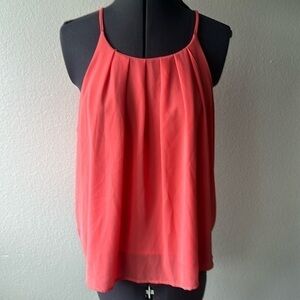 JJ Perfection top Coral size Medium Polyester blouse summer